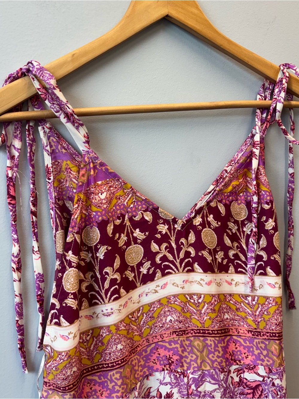 Free People Lavender Floral Boho Jumpsuit Romper - Picture 4 of 13